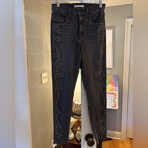 Levi's Black Studded High Rise Jeans